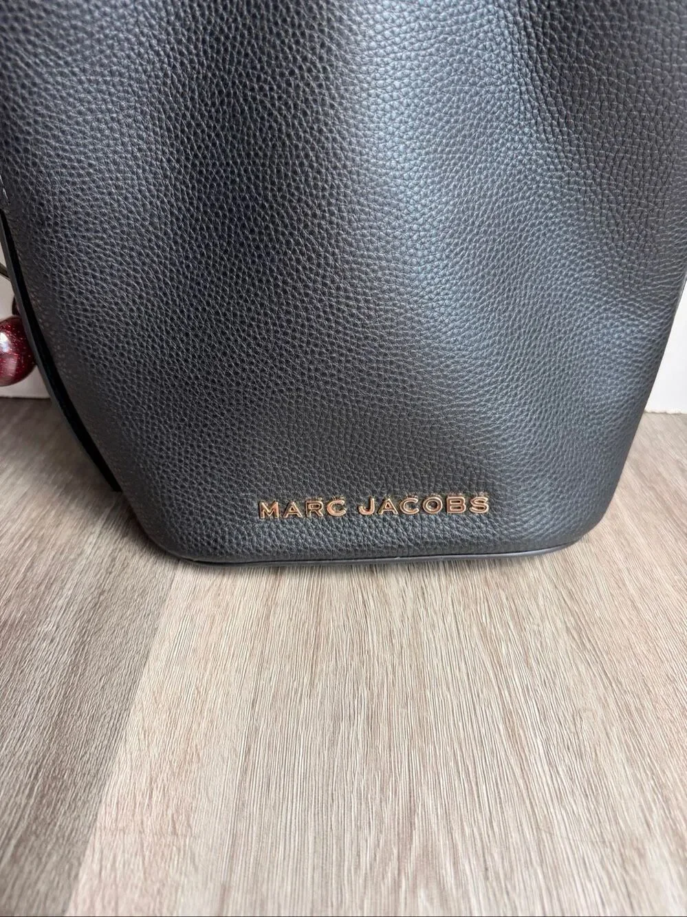 Marc Jacob Grained Calfskin Drifter Bucket Bag Black